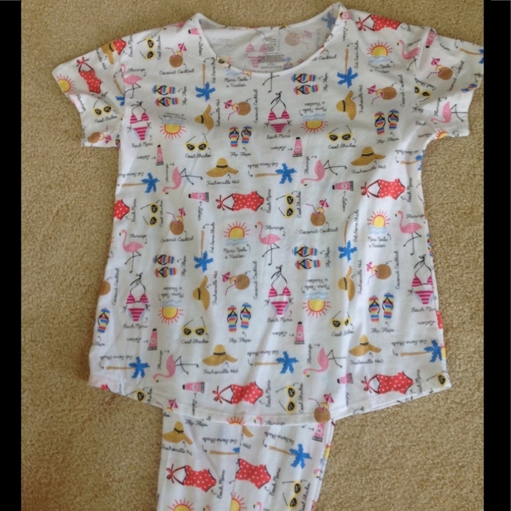Summer Cotton Crop pant pajamas - Picture 2 of 10